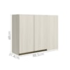 Armario Canto Reto 2P MDF 89cm Kali 12213 Bianco Toq Bianco Toq Nicioli