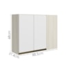 Armario Canto Reto 2P MDF 89cm Kali 12213 Bianco Toq Branco Uv Nicioli
