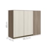 Armario Canto Reto 2P MDF 89cm Kali 12213 Carvalho Toq Bianco Toq Nicioli