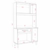 Armario Compacto Kit Cozinha 04 Portas 01 Gaveta Atacama Off White ARMoveis