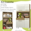 Armario Compacto Kit Cozinha 04 Portas 01 Gaveta Atacama Off White ARMoveis