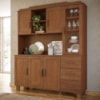 Armario De Cozinha 6 Portas 155 cm Madeira Macica Taeda 1240C Castanho Festra