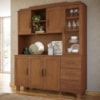 Armario De Cozinha 6 Portas 155 cm Madeira Macica Taeda 1290C Castanho Festra