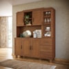 Armario De Cozinha 6 Portas 155 cm Madeira Macica Taeda 1290C Castanho Festra