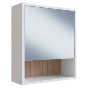 Armário Espelheira 1 Porta 42 cm B85 Branco Montana NOVAM
