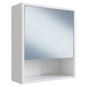 Armário Espelheira 1 Porta 42 cm B85 Branco NOVAM