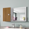 Armario Espelheira 1 Porta 57 cm Genova Branco Ripado BECHARA