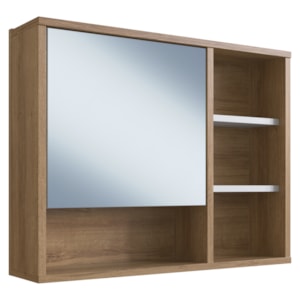 Armário Espelheira 1 Porta 60 cm LVA06 Mell Branco NOVAM