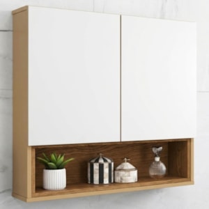 Armario Espelheira 2 Portas 58 cm Orion Fendi Freijo BECHARA