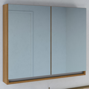 Armario Espelheira 2 Portas 80 cm MDF Livia Freijo Moscatel Urbi FAEM