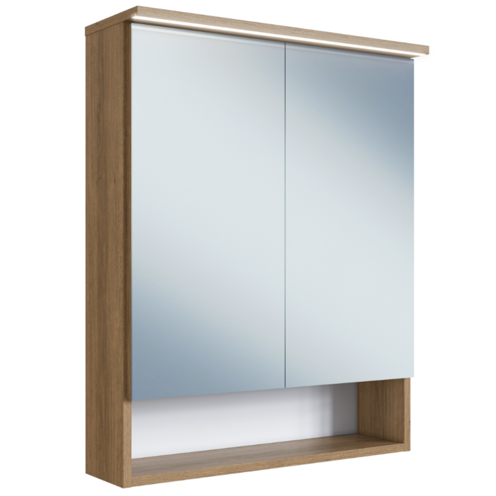 Armario Espelheira Com LED 60 cm 2 Portas Mell PRODDY