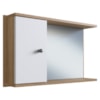 Armário Espelheira LVA05 1 Porta 60 cm LVA05  Mell Branco NOVAM