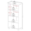 Armario Estante Multiuso 4 Portas 4 Nichos 68X145 cm Branco Artany