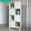 Armario Estante Multiuso 4 Portas 4 Nichos 68X145 cm Branco Artany