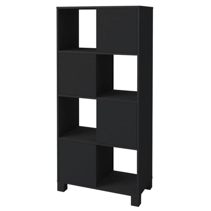 Armario Estante Multiuso 4 Portas 4 Nichos 68X145 cm Preto Artany