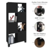 Armario Estante Multiuso 4 Portas 4 Nichos 68X145 cm Preto Artany
