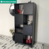 Armario Estante Multiuso 4 Portas 4 Nichos 68X145 cm Preto Artany