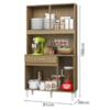 Armario Kit Cozinha 04 Portas 01 Gaveta Atacama Off White ARMoveis