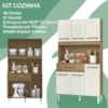 Armário Kit Cozinha 06 Portas 01 Gaveta 2001306 Atacama Off White ARMoveis