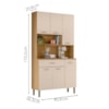 Armario Kit Cozinha 6P 1G 91 cm Apolo Freijo Soft KTP