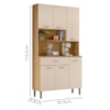 Armario Kit Cozinha 6P 1G 91 cm Apolo Freijo Soft KTP