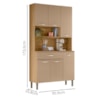 Armario Kit Cozinha 6P 1G 91 cm Apolo Freijo Vanilla KTP