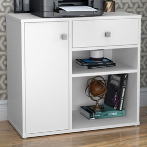 Armário Multiuso 1 Porta 60 cm B39 Branco NOVAM