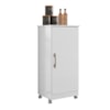 Armario Multiuso 1 Porta Com Rodizio 102X49 cm Lirio Branco Moval