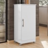 Armario Multiuso 1 Porta Com Rodizio 102X49 cm Lirio Branco Moval
