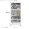 Armario Multiuso 1 Porta Com Rodizio 102X49 cm Lirio Branco Moval