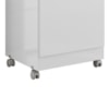 Armario Multiuso 1 Porta Com Rodizio 102X49 cm Lirio Branco Moval