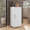 Armario Multiuso 1 Porta Com Rodizio 102X49 cm Lirio Branco Moval