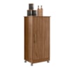 Armario Multiuso 1 Porta Com Rodizio 102X49 cm Lirio Naturale Moval