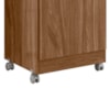Armario Multiuso 1 Porta Com Rodizio 102X49 cm Lirio Naturale Moval