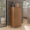 Armario Multiuso 1 Porta Com Rodizio 102X49 cm Lirio Naturale Moval