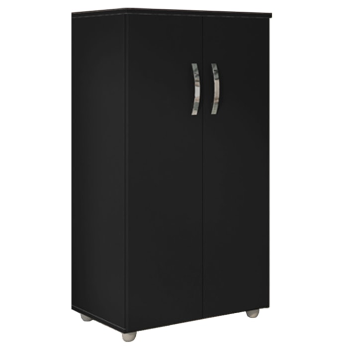 Armario Multiuso 2 Portas 111X60 cm Rosana Preto REAJL Moveis