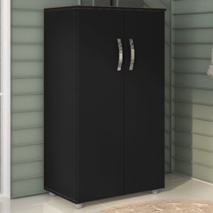 Armario Multiuso 2 Portas 111X60 cm Rosana Preto REAJL Moveis