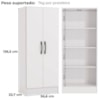 Armario Multiuso 2 Portas 137x57 cm N409 Branco Kappesberg