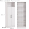 Armario Multiuso 2 Portas 167x57 cm N408 Branco Kappesberg