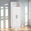 Armario Multiuso 2 Portas 167x57 cm N408 Branco Kappesberg
