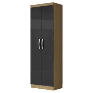 Armario Multiuso 2 Portas 170x52 cm New Atacama Grafite ARMoveis Armario Multiuso 2 Portas 170x52 cm New Atacama Grafite ARMoveis