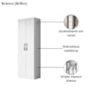 Armario Multiuso 2 Portas 170x52 cm New Branco ARMoveis