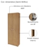 Armario Multiuso 2 Portas 171X60 cm AM3113 Amendoa Tecno Mobili