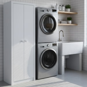 Armario Multiuso 2 Portas 171X60 cm AM3113 Branco Tecno Mobili