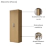Armario Multiuso 2 Portas 172x61 cm New Atacama ARMoveis