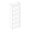 Armario Multiuso 2 Portas 183x60 cm 2000191 Atacama Off White ARMoveis