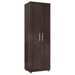 Armario Multiuso 2 Portas 190X60 cm Sabrina Castanho REAJL Moveis Armario Multiuso 2 Portas 190X60 cm Sabrina Castanho REAJL Moveis