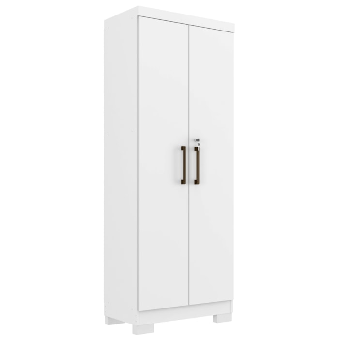 Armario Multiuso 2 Portas Maxus 61X187 cm Branco Absoluto ZANZ