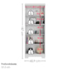 Armario Multiuso 2 Portas Maxus 61X187 cm Branco Absoluto ZANZ