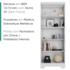 Armario Multiuso 2 Portas Maxus 61X187 cm Branco Absoluto ZANZ